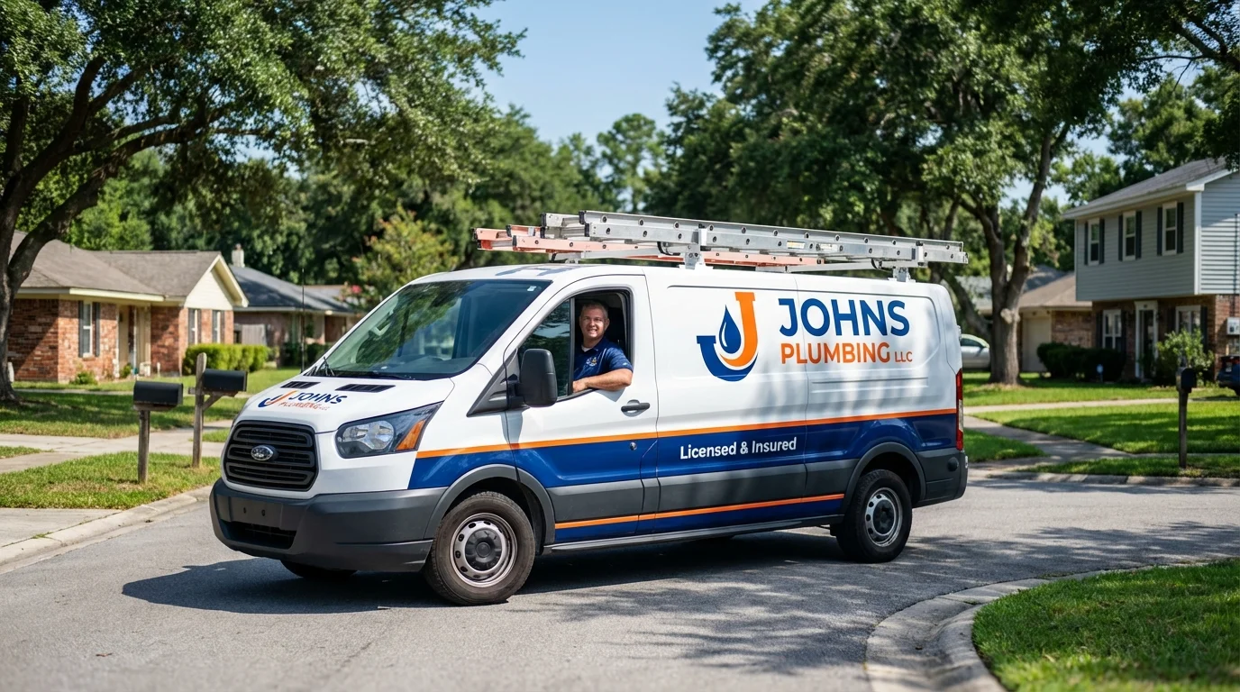 Johns Plumbing LLC service van in Fruitland Park, FL