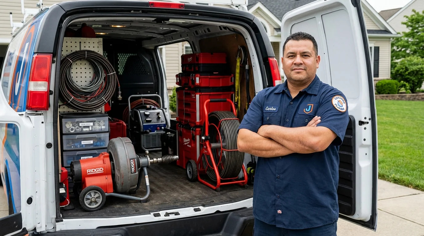 Professional drain cleaning equipment and Johns Plumbing LLC plumber in Fruitland Park