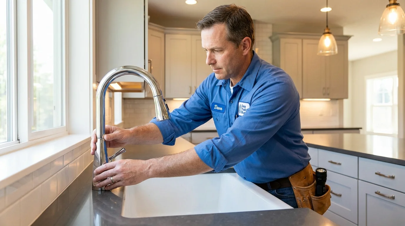Kitchen faucet installation by Johns Plumbing LLC in Fruitland Park